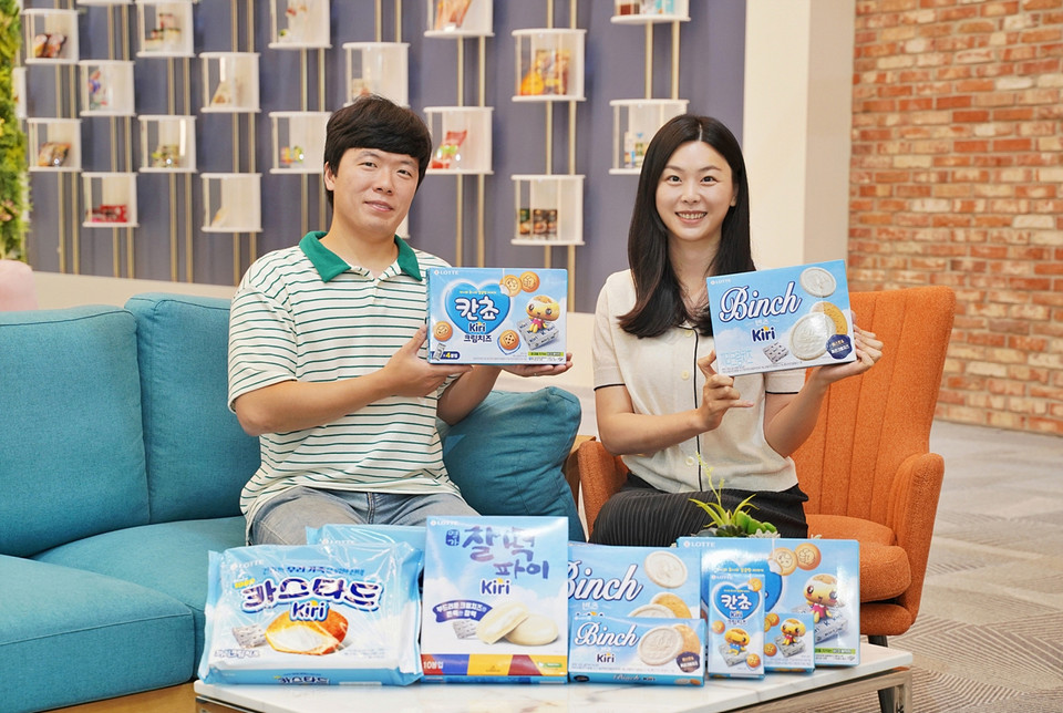 롯데웰푸드가 끼리와의 협업을 통해 크림치즈가 포함된 가을시즌 제품 4종을 출시했다. [사진=롯데웰푸드 제공]