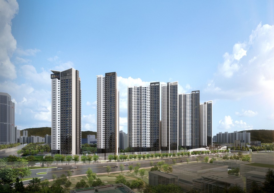 더 비치 푸르지오 써밋 투시도 [사진=대우건설]