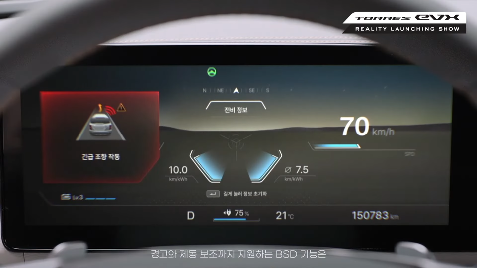  BSD 시스템은 전후측방 4개의 레이더를 통해 스스로 360도 주변환경을 인식하고 능동적으로 차량을 제어하여 사고를 미연에 예방할 수 있게 한다. [사진=KG 모빌리티] 