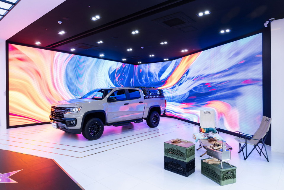  ‘더 하우스 오브 지엠’ 리뉴얼 오픈 1층 디스플레이 [사진=GM]