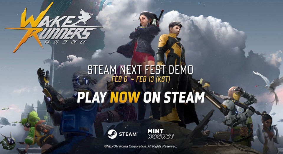 넥슨의 게임 서브 브랜드 민트로켓은 오는 13일 11시(KST)까지신규 PC 팀 대전 액션 게임 ‘웨이크러너’의 첫 공개 테스트를 실시한다. [사진=넥슨] 