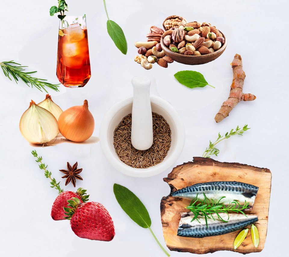 위호텔제주의 건강식 조식 뷔페에 사용되는 콜레스트롤 개선 재료 [사진=위호텔제주]