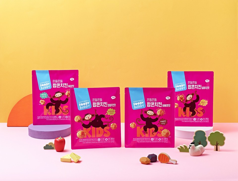 하림 푸디버디가 출시한 흔들흔들 팝콘치킨 4종 [사진=하림] 