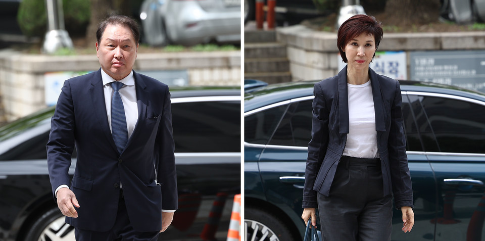 최태원 회장과 노소영 관장. [사진=연합뉴스]