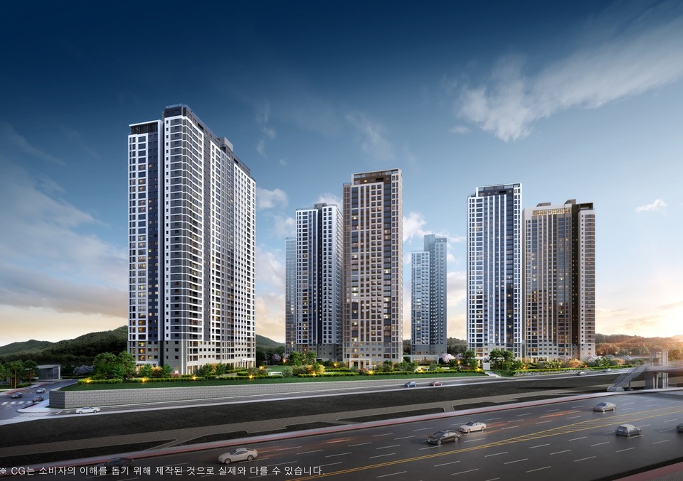 아산탕정자이 센트럴시티 투시도. (GS건설 제공)