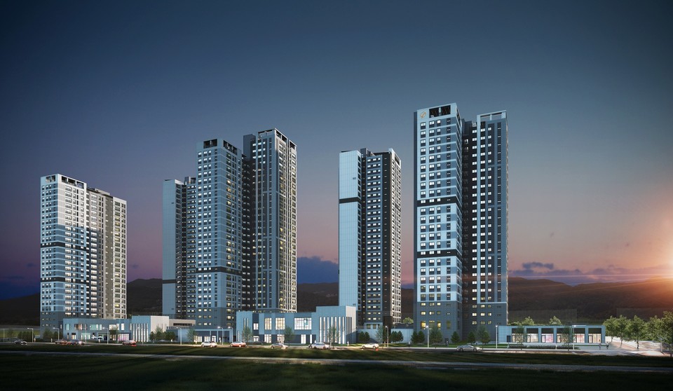 왕숙 푸르지오 더 퍼스트 B1 블록 야경 투시도. (대우건설 제공)