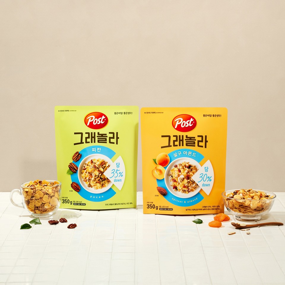 동서식품, ‘포스트 그래놀라’ 살구 아몬드•피칸 2종 출시. (동서식품 제공)
